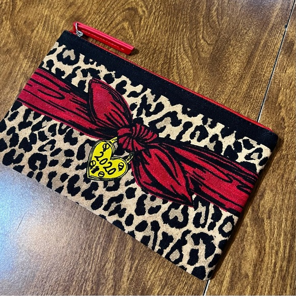 Bringhton red Brown Animal Print zipper Pouch NWOT - Picture 8 of 8